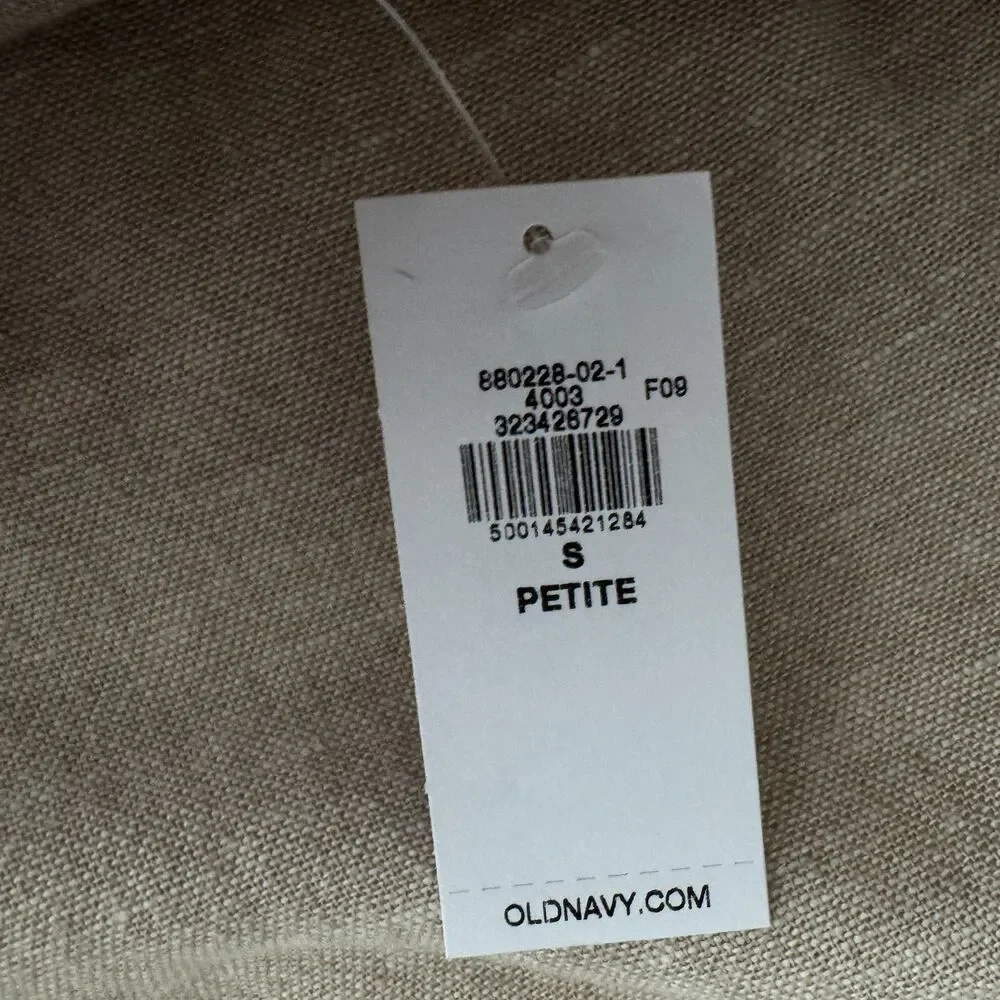 New Old Navy High-Waist Linen-Blend Straight Ankle Pant Womens Size Small Petite